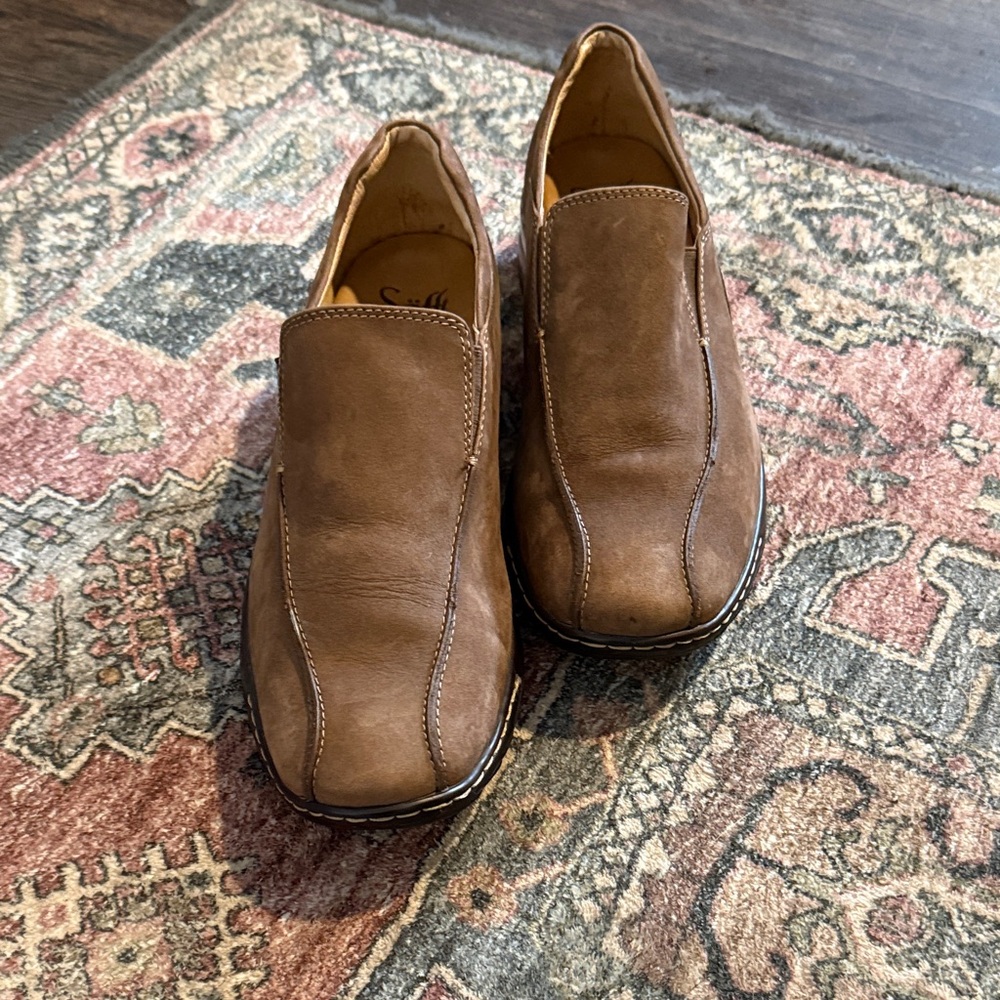 Women’s Sofft Casual Slip-On Leather Loafers - Brown